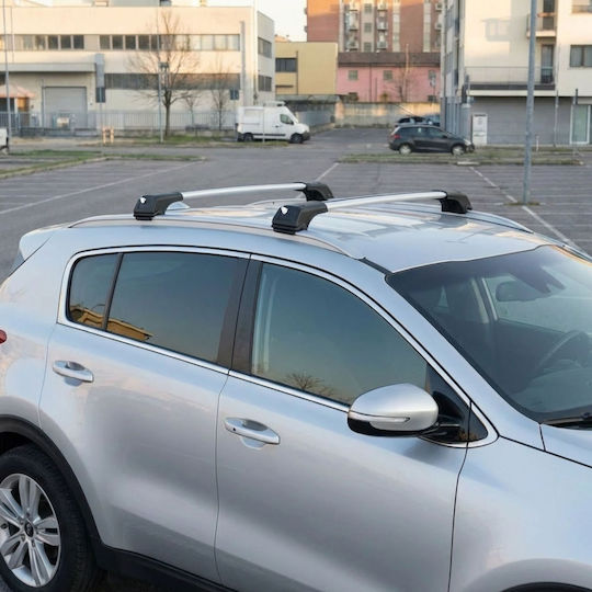Таванни Стелки За Автомобил От Алуминий За Kia Sportage Комплект С Крака Сребристи