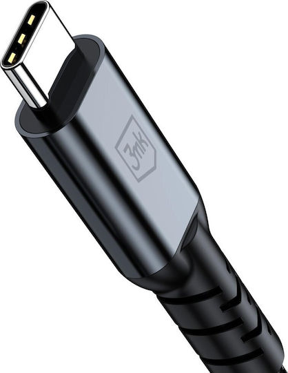 3MK USB 3.2 Video Cable USB-C male - USB-C / Thunderbolt 4 240W Μαύρο 2m