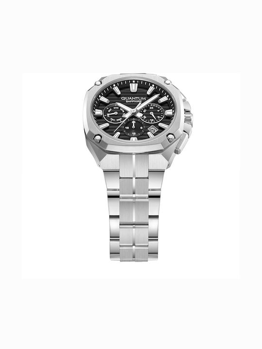 Quantum Adrenaline Men's Watch 41mm Battery with Silver Metal Bracelet