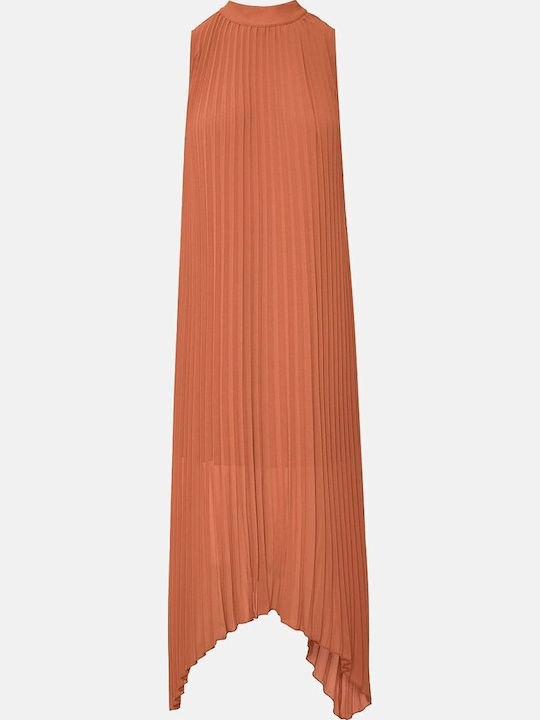 Summer Midi Dress for Wedding - Christening Terracotta