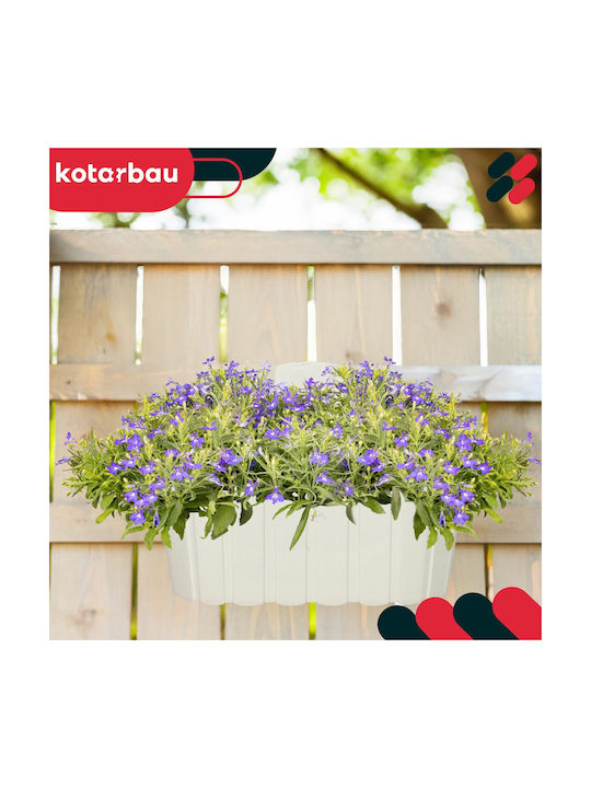 Kotarbau Σετ 4 Γλάστρες Πλαστικές Rustic White Kotarbau Σετ 4 Γλάστρες Πλαστικές Rustic White