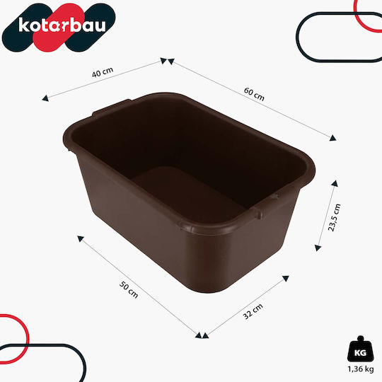 Kotarbau Kunststoff Blumentopf Braun 45cm