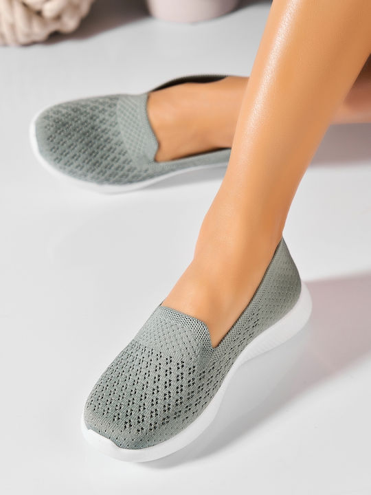Mocasini De Damă În Culoare Verde