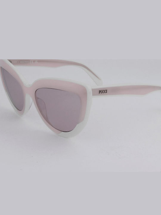 Emilio Pucci Damen Sonnenbrille mit Rosa Kunststoff Gestell und Rosa Linse EP0196 74Y