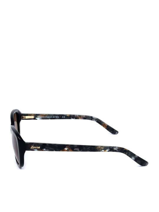 Lozza Damen Sonnenbrille mit Schwarz Kunststoff Gestell und Braun Linse