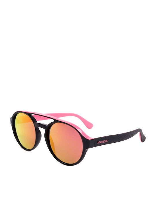 Havaianas Unisex Sunglasses with Black Plastic Frame and Red Mirror Lens SANCHO 3MR/VQ