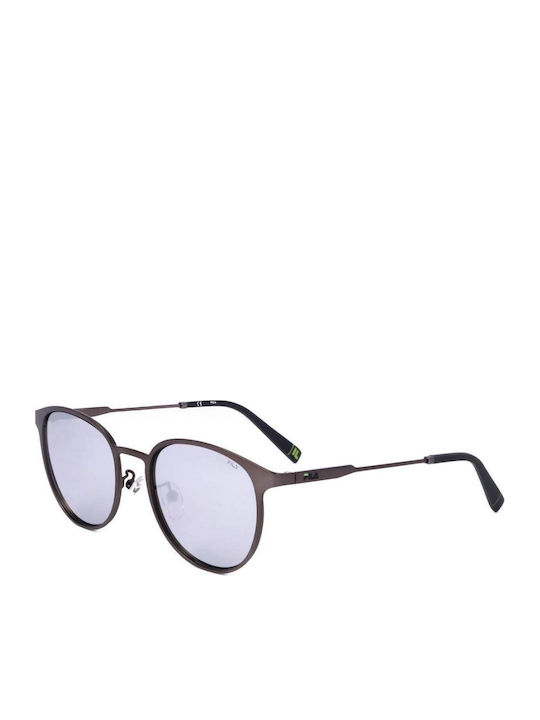 FILA Unisex Sunglasses with Gray Metal Frame and Gray Lens SFI217 627X