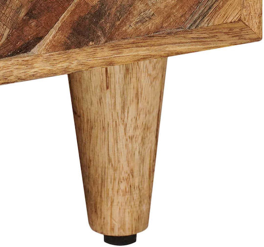 Măsuță Centrală Rectangulară din Lemn Masiv cu Sertare Maro M80xL54xÎ40cm