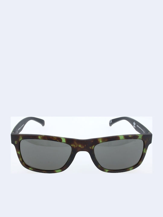 adidas Wayfarer Unisex Sunglasses with Brown Tartaruga Plastic Frame and Gray Lens