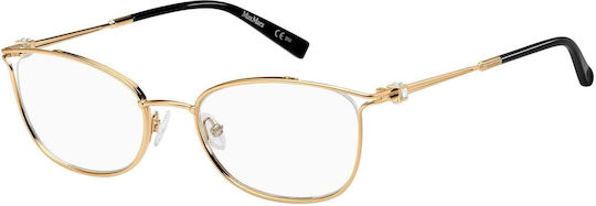 Max Mara Rame Ochelari Metalic Pentru Femei Auriu MM 1358 000