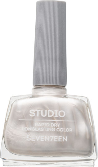Seventeen Studio Rapid Dry Lasting Color Гланцов Лак За Нокти Бързо Съхнещ Бял 02 12ml