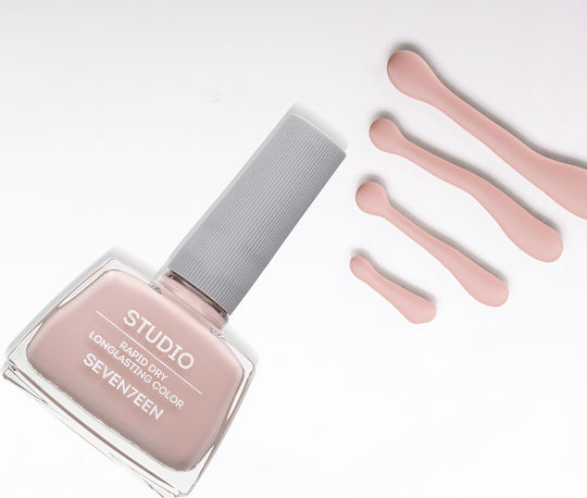Seventeen Studio Rapid Dry Lasting Colour Gloss Nail Polish Quick Dry Beige 100 12ml