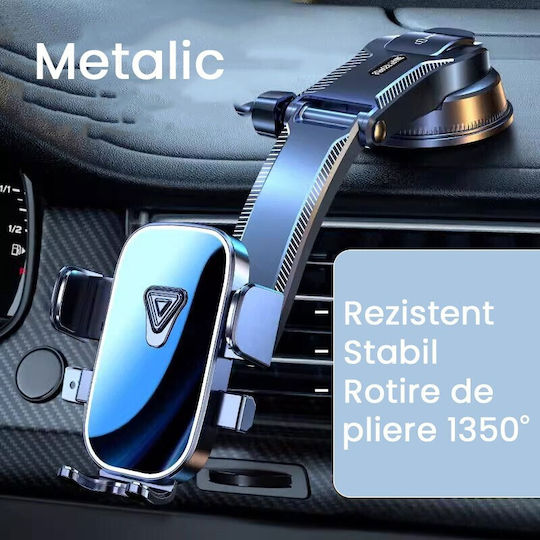 Alista Home Suport Auto Pentru Telefon Mobil 4.7" - 7" Cu Cârlige Reglabile Albastru