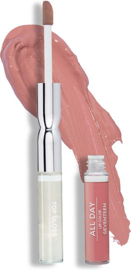 Seventeen All Day Lip Color & Top Gloss Υγρό Κραγιόν Matte 91 6ml