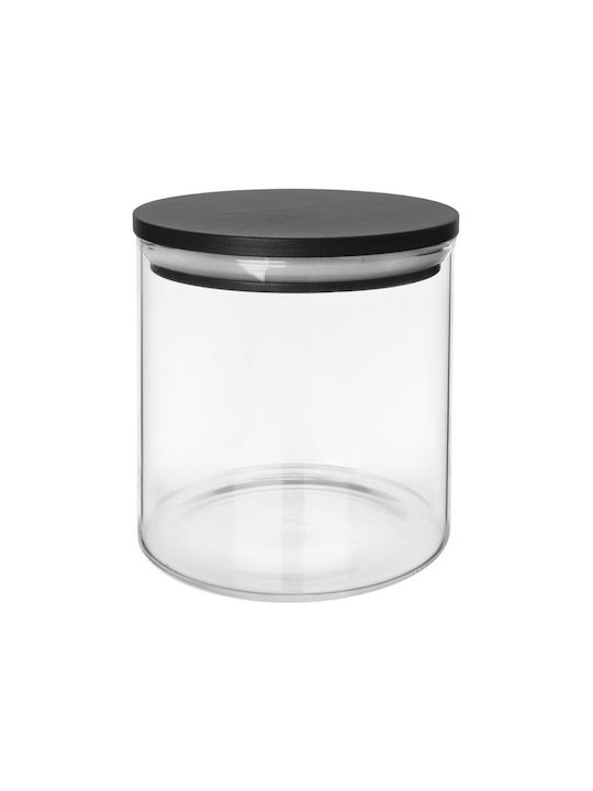 Orion Glass Black Coffee Pasta Jar with Lid 450ml