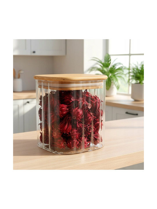 Vilde Vase Für Kaffee / Nudeln Mit Deckel Glas Transparent 750ml