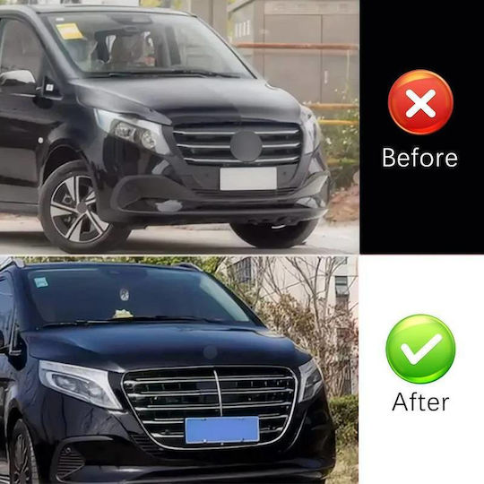 Μάσκα Mercedes-benz Vito W447 W448 24+ Amg Look Χρώμιο Μαύρο 1 Τεμάχιο