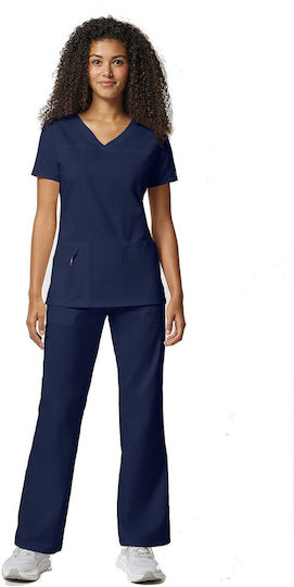 Cherokee Core Stretch Female Medical Blouse Navy Blue