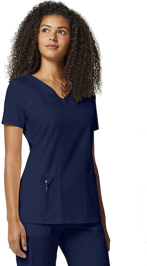 Cherokee Core Stretch Female Medical Blouse Navy Blue