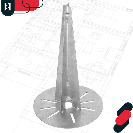 Base Garden Lamps Ground Spike Round Anchor Bracket 190 Mm