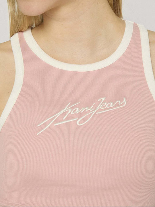 Γυναικείο Crop Top Αμάνικο Ροζ
