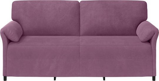 Three-Seater Velvet Purple Couch 198x83x95 cm