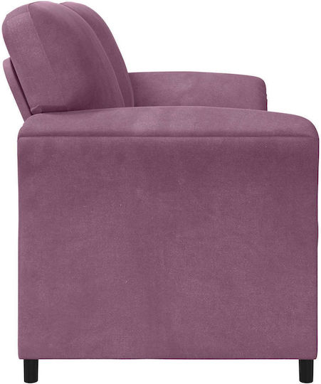 Three-Seater Velvet Purple Couch 198x83x95 cm