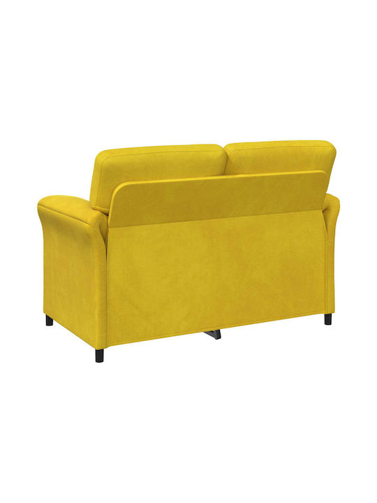Canapea Cu Două Locuri Catifea Galbenă 138x83x95cm