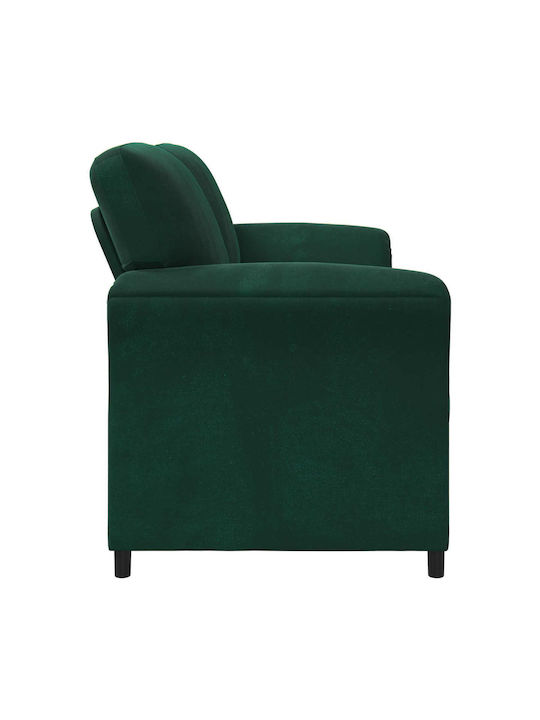 Двуместен Диван Кадифен Тъмнозелен 138x83x95см