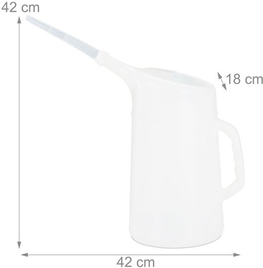 Relaxdays Cutie De Ulei 5 L Alb 42x18x42 Cm Material Plastic Extensie De Umplere