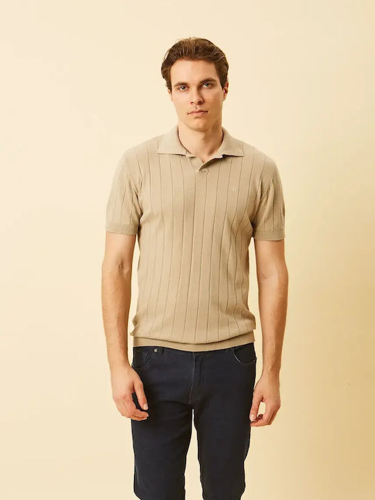 Polo Herrenbluse Beige 1240001 C01