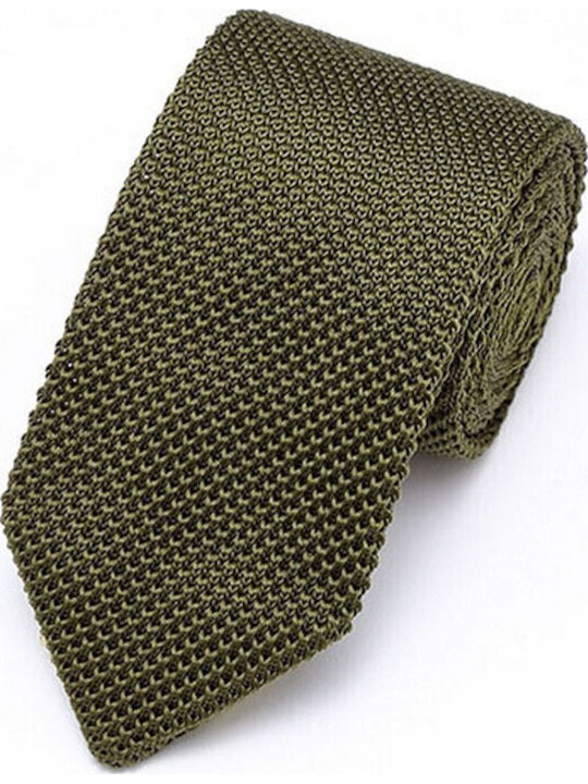 Martin & Co Herren Krawatte Synthetisch Gestrickt in Khaki Farbe Martin & Co Herren Krawatte Synthetisch Gestrickt in Khaki Farbe
