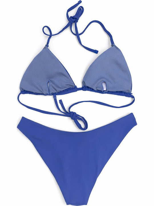 Bikini Set 3 Pieces Shorts Blue
