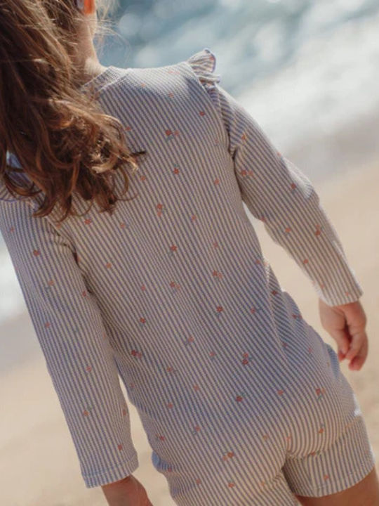 Little Dutch Kids Swimwear One-Piece with Long Sleeve Purple