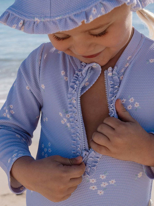 Little Dutch Kids One-Piece Swimsuit With Long Sleeve Dreamy Lavender