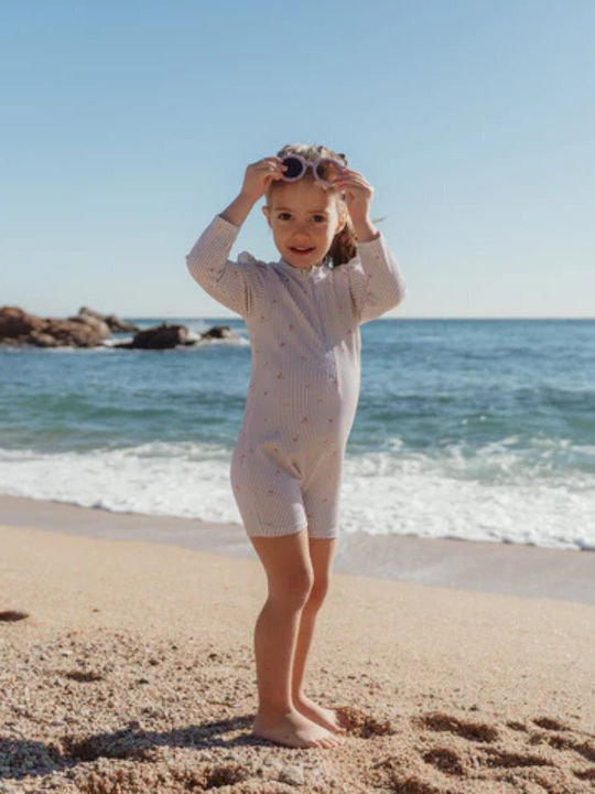 Little Dutch Kids Swimwear One-Piece with Long Sleeve Purple