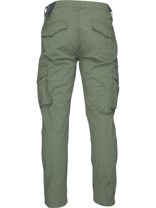 Ανδρικό Παντελόνι Cargo Regular Fit Λαδι