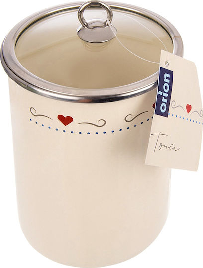 Orion Orion Glaszucker- Kaffee- Tee- Vorratsglas mit Deckel Grau 1900ml