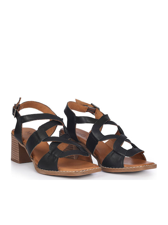 Sandale Elegante Damă Din Piele Negru