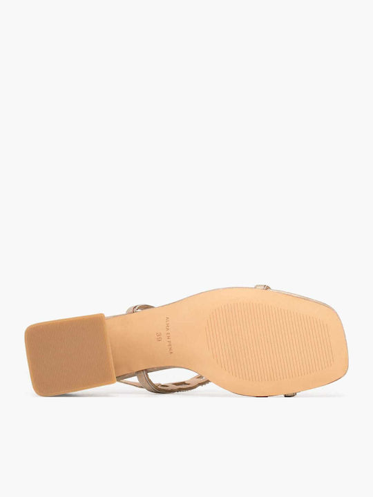 Damen Sandalen Bronzefarbe