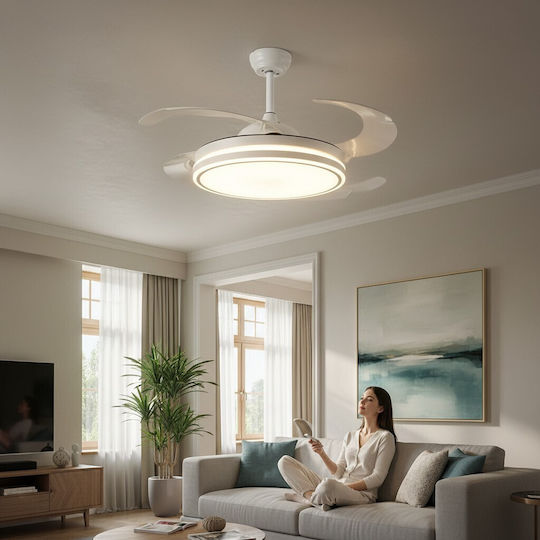 DS-8989 106cm Weißer Deckenventilator