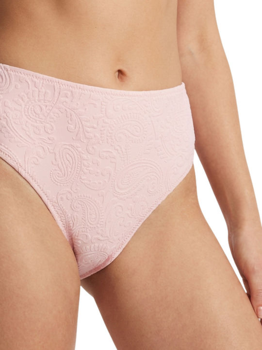 Bikini Slip Ψηλόμεσο Paisley Blush