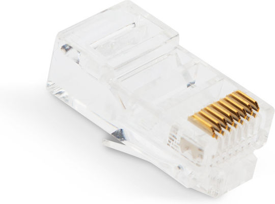 Set 100 Rj-45 8p8c Durchgang Cat5e Stecker Utp Kabel Netzwerk Stecker Goldbeschichtete Kontakte