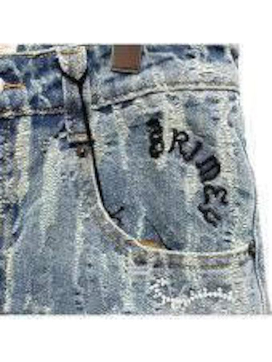 Men's Denim Blue Washed Shorts