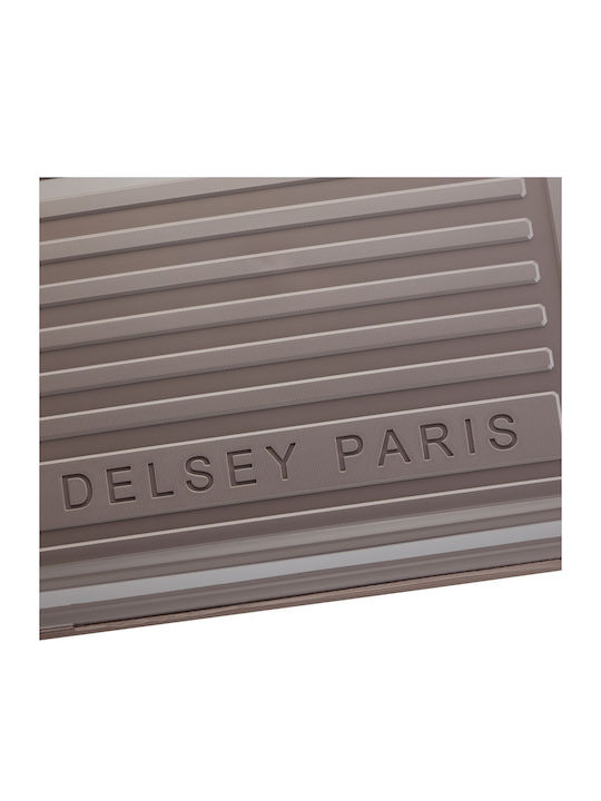 Delsey Lutece Μεγάλη Βαλίτσα Ταξιδίου Σκληρή Beige Ύψους 76εκ.