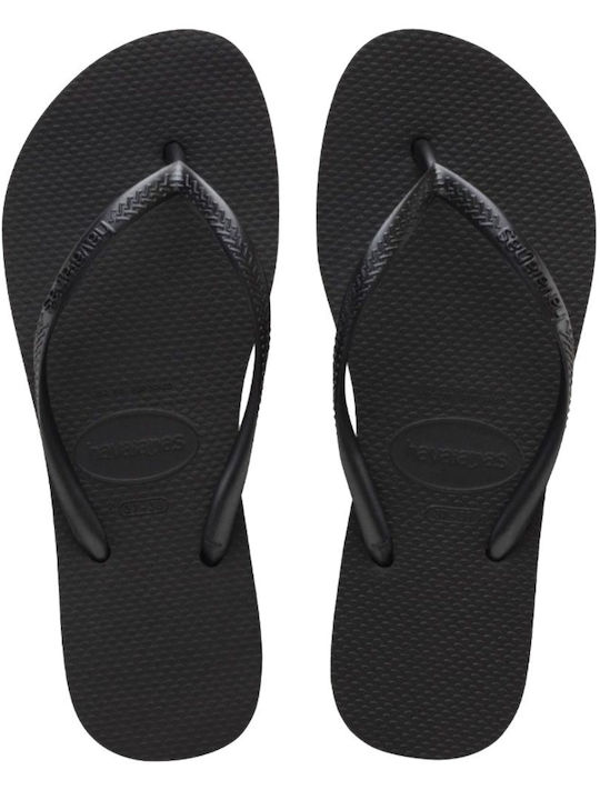 Slim Flatform Flip Flops with Platform in Black Colour