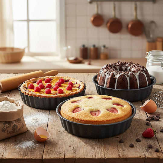 Relaxdays Bakeware Tin 3 Pieces