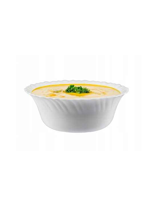 Galicja Bol Servire Rotund Ceramic Alb cu Diametru 17.5 cm