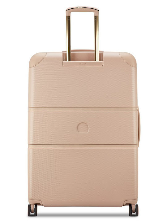 Delsey Large Travel Suitcase Beige Rose Height 82cm