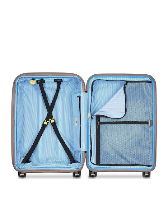 Delsey Lutece Medium Hard Suitcase Beige Height 69cm
